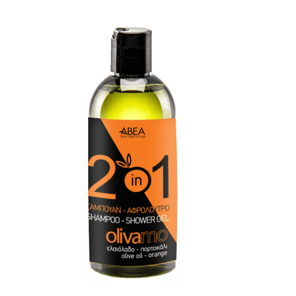 OLIVAMO Shampoo & shower gel 2 in 1 olive oil - orange 300ml plastic cap