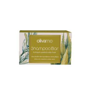 OLIVAMO Shampoo Bar for Oily Hair - Olive oil, Rosemary, Aloe Vera 125g cardboard box